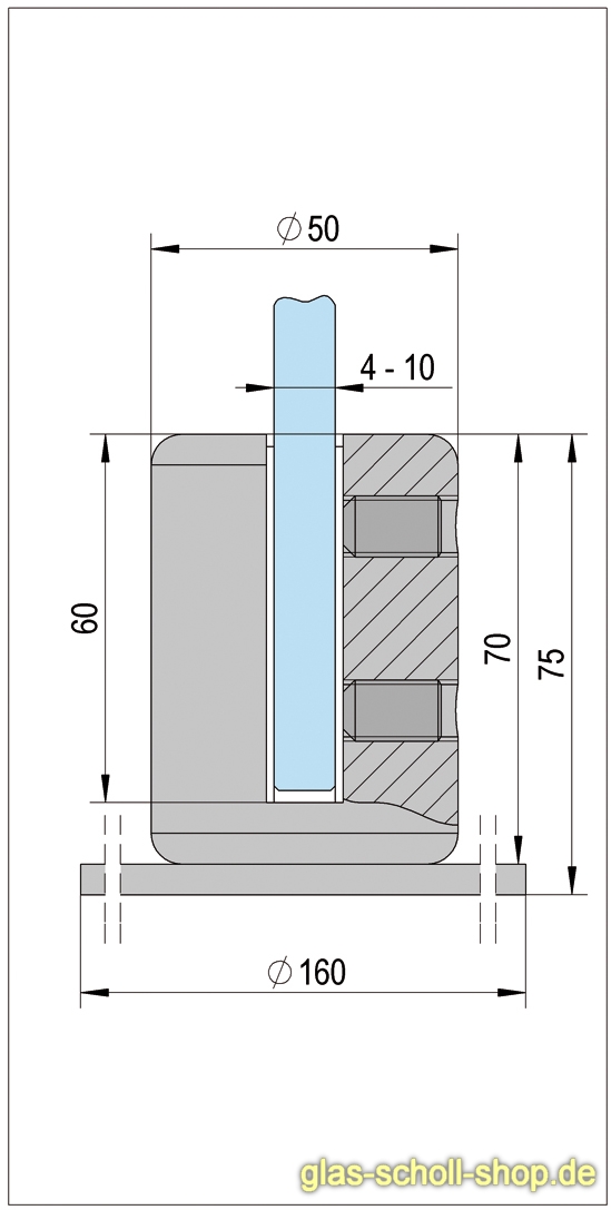 Artikelbild 7 des Artikels “VetroScreen Standfuß weiß RAL9010 (Paar)“