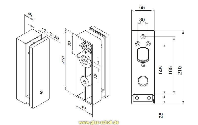 Artikelbild 7 des Artikels “Edelstahl Glasadapter gebürstet für vertikale Glasbefestigung von Ganzglasgeländern “