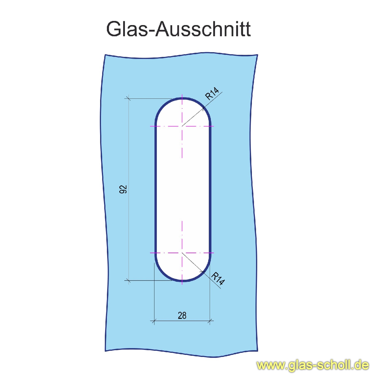 Artikelbild 7 des Artikels “einklebbare eckige Design Edelstahl Griffmuschel beidseitig 40 x 100 mm für 8-12 mm Materialstärke “