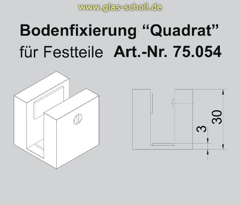 Artikelbild 7 des Artikels “eckiger Boden-/Deckenklemmhalter Quadrat DIESER ARTIKEL LÄUFT AUS glanzverchromt“
